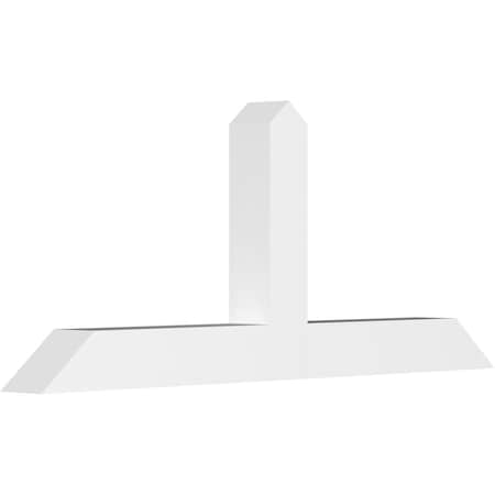 Ekena Millwork Portland Architectural Grade PVC Gable Bracket, 72"W x 30"H x 6"D x 6"F, 10/12 Pitch GBP072X30X0606POR00